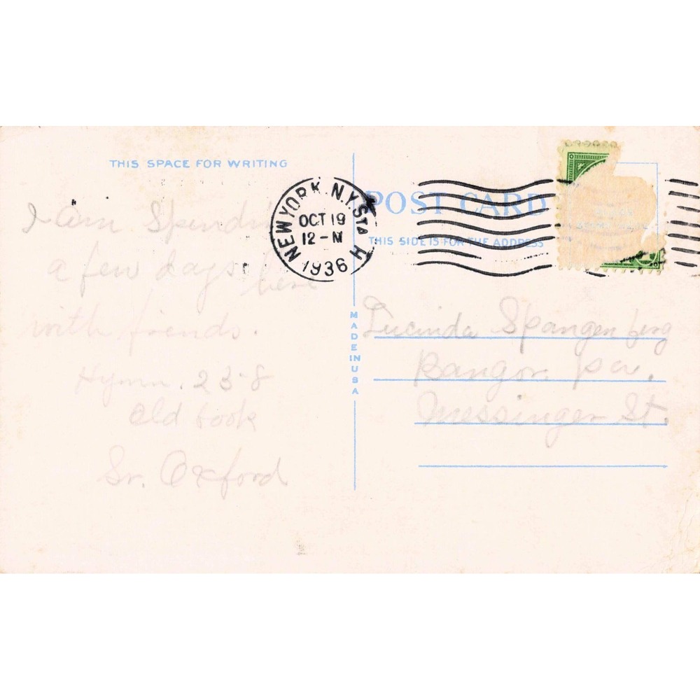 Vintage 1936 RCA Building Rockefeller Center NYC Linen Postcard 30 Rock - Picture 2 of 2